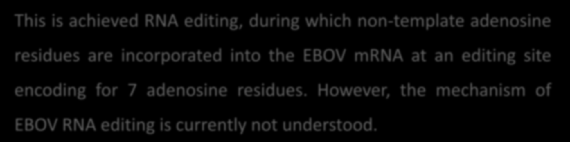 PLOS Pathog. 2013;9(10):e1003677.doi:10.1371/journal ppat.1003677.epub 2013 Oct 17. Ebola virus RNA editing depends on the primary editing site sequence and an upstream secondary structure.