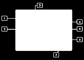 Kontrol Modülü DSE Kontrol Modül Modeli 7320 Iletisim Portlari MODBUS 1. Menü navigasyon butonlari 2. Sebeke ve transfer butonu 3. LCD ile isletme durumlari ve ölçme göstergeleri 4.