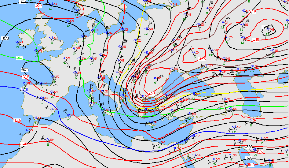 17 Şubat 2008, 00:00 GMT 500 hpa