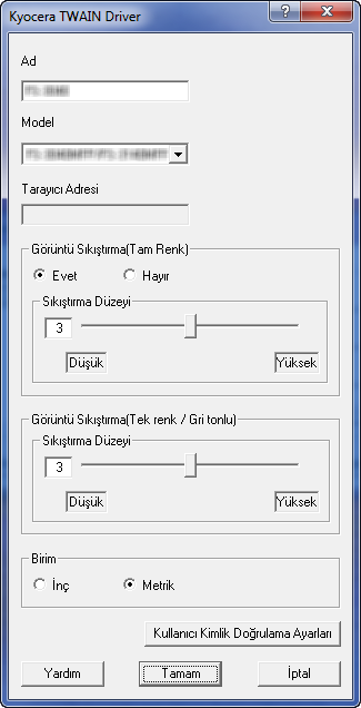 Kullanmadan Önce Hazırlık TWAIN Sürücüsünü ayarlama Bu makineyi TWAIN Sürücüsüne kaydedin. 1 Windows ekranında Başlat düğmesini, buradan Programlar, Kyocera ve ardından TWAIN Sürücü Ayarı'nı seçin.