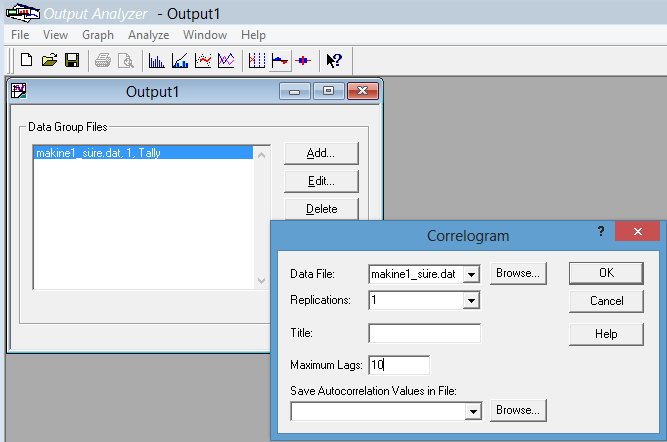 Otokorelasyon Grafiği(Minitab) Tüm gecikme (lag) otokorelasyonları %95 lik güven sınırları içinde kaldığı için örneklem verileri