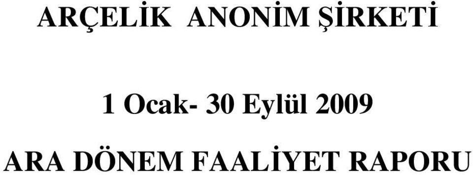 30 Eylül 2009 ARA