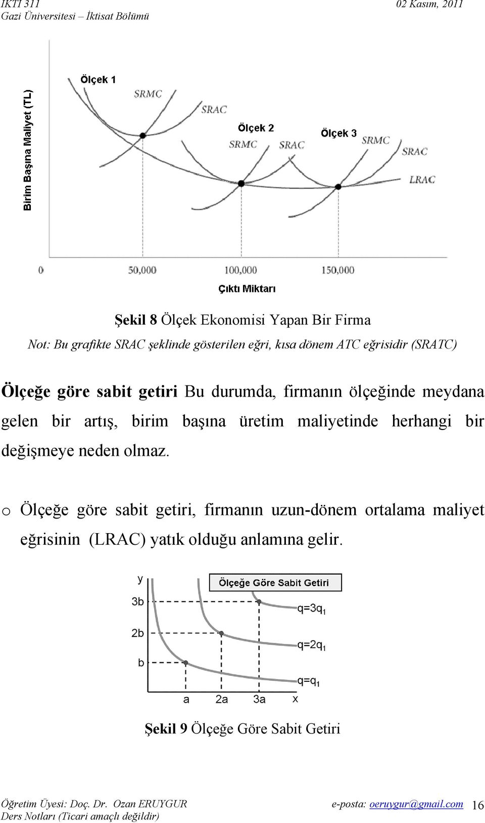 birim başına üretim maliyetinde herhangi bir değişmeye neden olmaz.