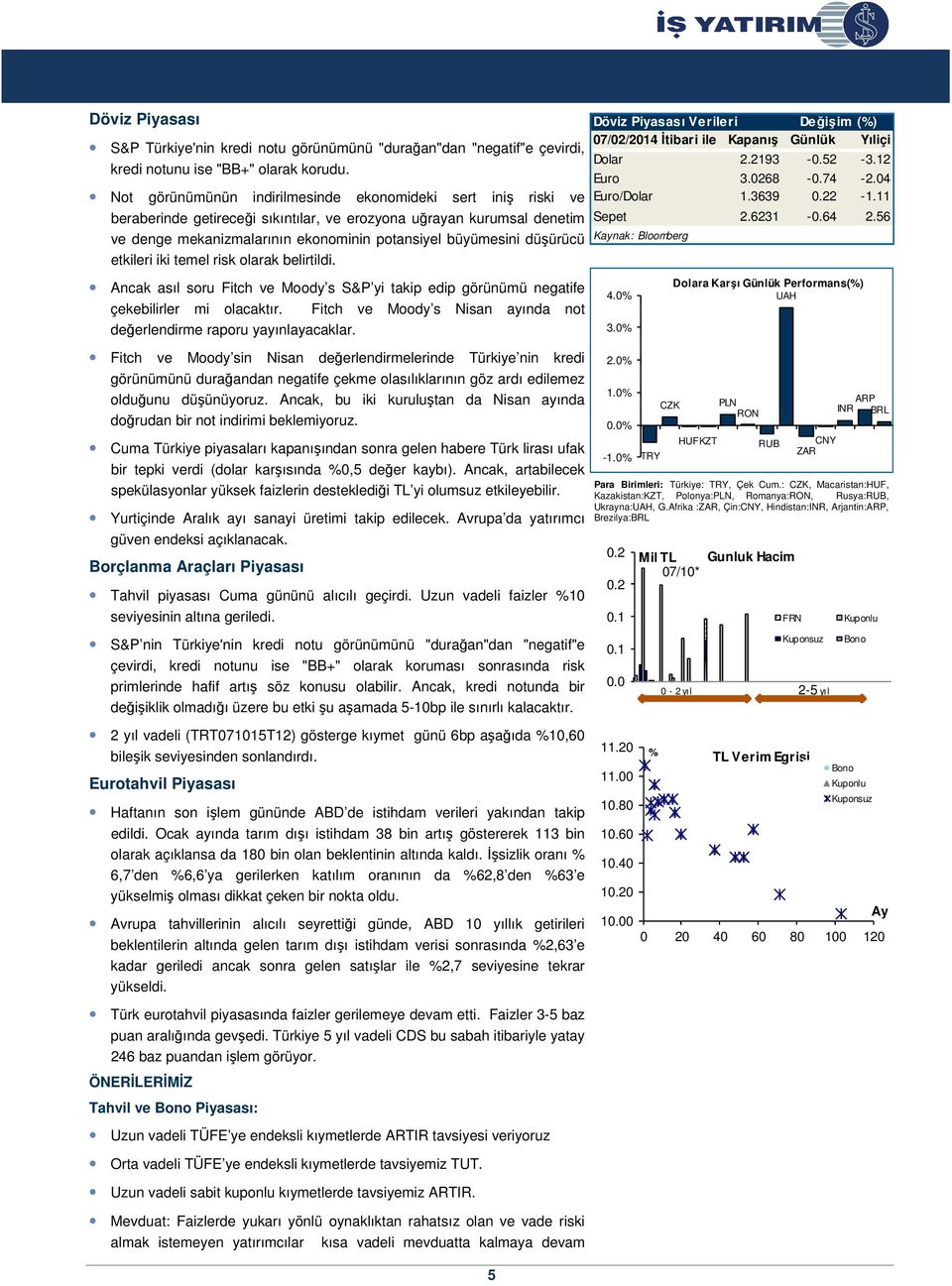 düşürücü etkileri iki temel risk olarak belirtildi. Ancak asıl soru Fitch ve Moody s S&P yi takip edip görünümü negatife çekebilirler mi olacaktır.