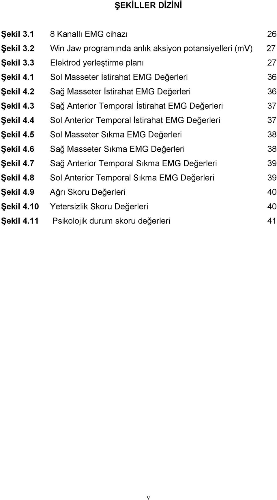 4 Sol Anterior Temporal İstirahat EMG Değerleri 37 Şekil 4.5 Sol Masseter Sıkma EMG Değerleri 38 Şekil 4.6 Sağ Masseter Sıkma EMG Değerleri 38 Şekil 4.