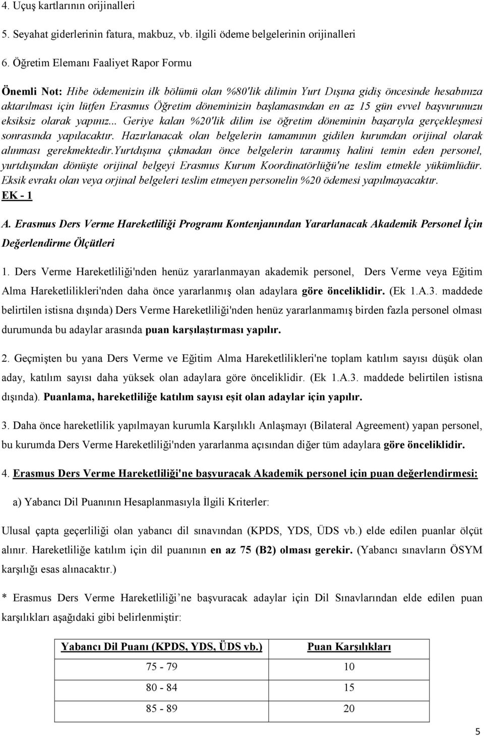 başlamasından en az 15 gün evvel başvurunuzu eksiksiz olarak yapınız... Geriye kalan %20'lik dilim ise öğretim döneminin başarıyla gerçekleşmesi sonrasında yapılacaktır.