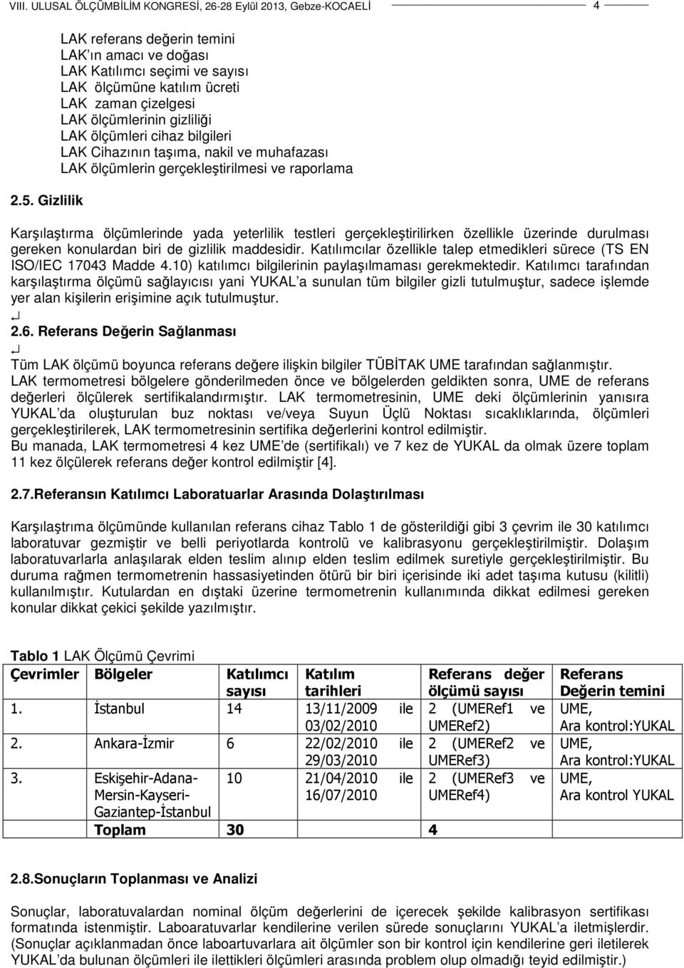 Cihazının taşıma, nakil ve muhafazası LAK ölçümlerin gerçekleştirilmesi ve raporlama Karşılaştırma ölçümlerinde yada yeterlilik testleri gerçekleştirilirken özellikle üzerinde durulması gereken