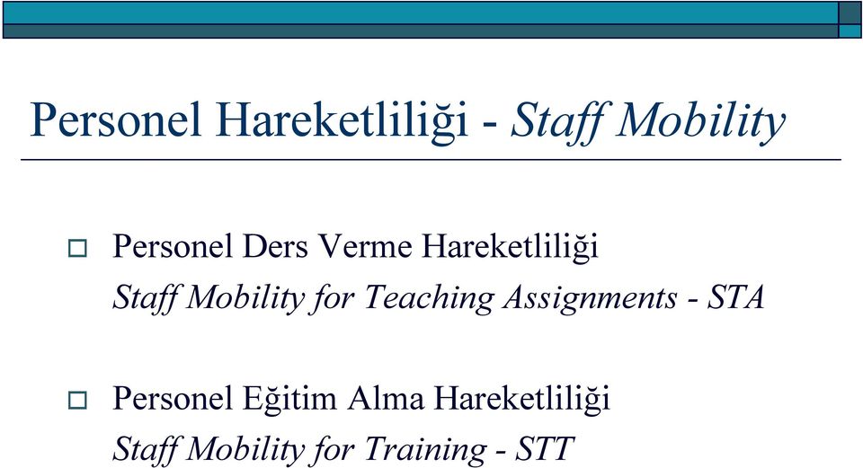Mobility for Teaching Assignments- STA