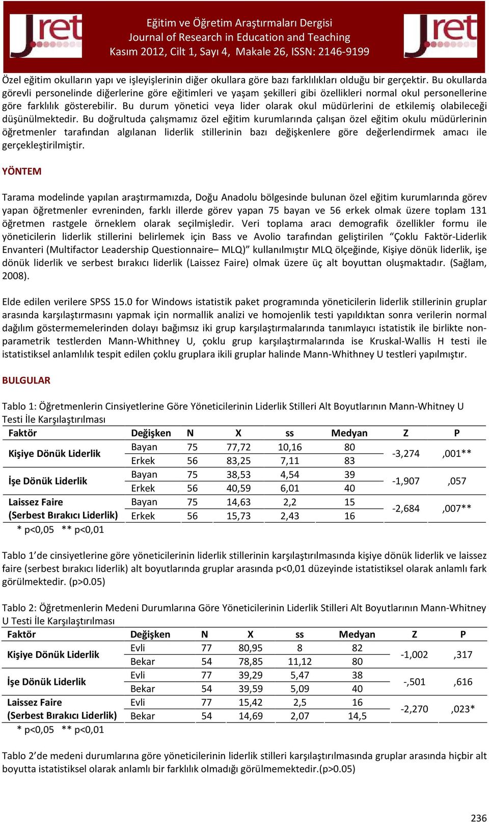 Bu durum yönetici veya lider olarak okul müdürlerini de etkilemiş olabileceği düşünülmektedir.