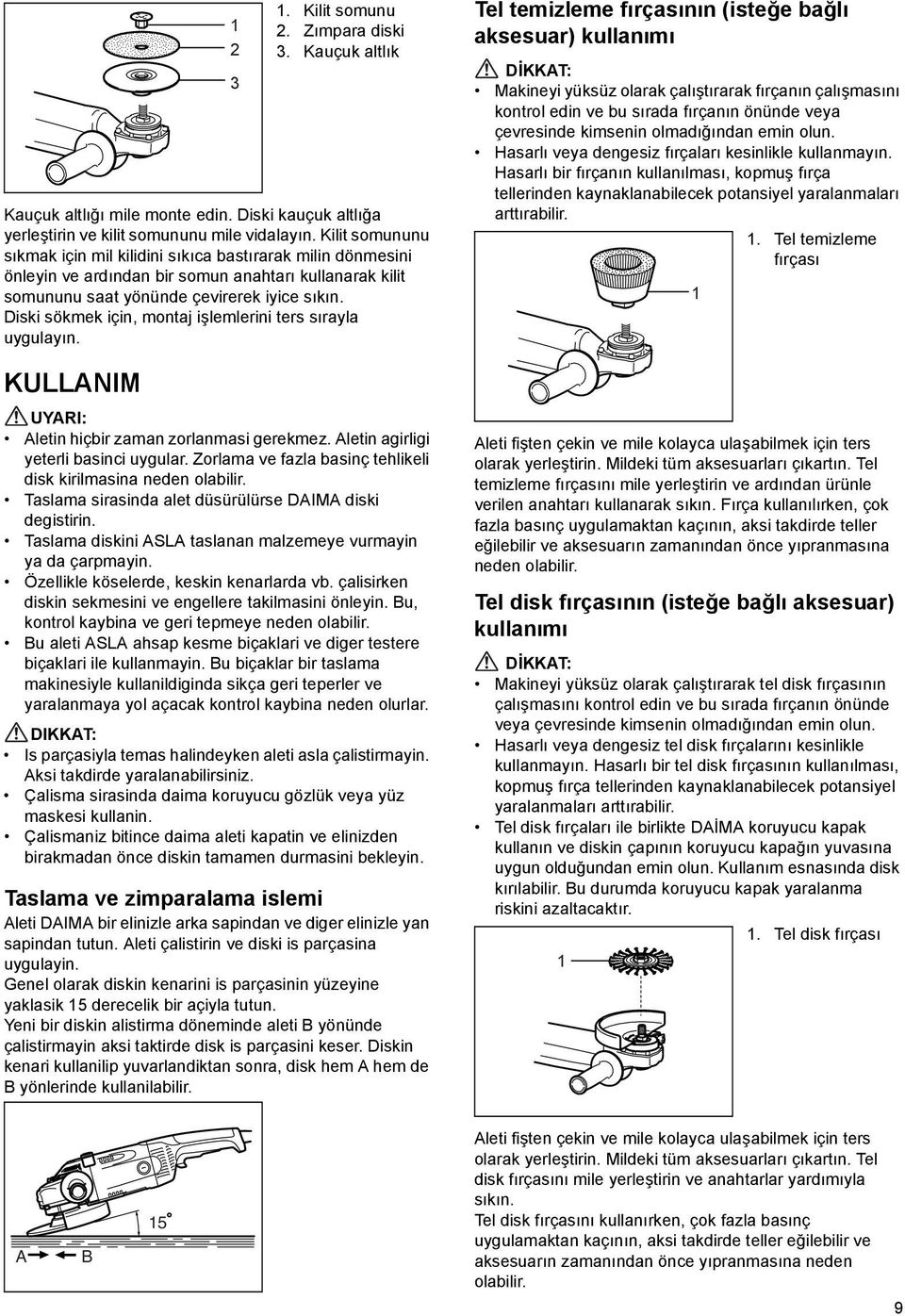 Diski sökmek için, montaj işlemlerini ters sırayla uygulayın.