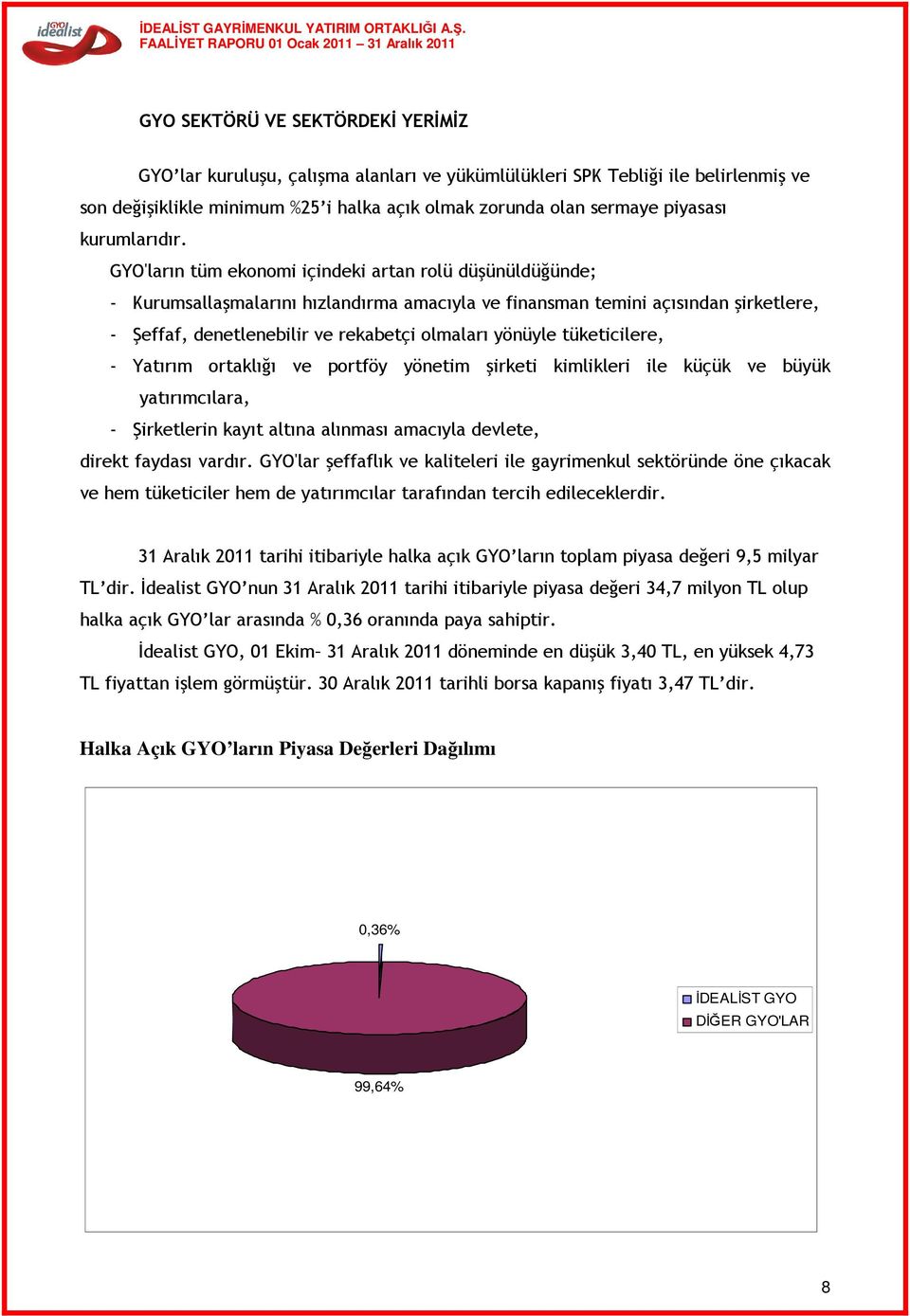 GYO'ların tüm ekonomi içindeki artan rolü düşünüldüğünde; - Kurumsallaşmalarını hızlandırma amacıyla ve finansman temini açısından şirketlere, - Şeffaf, denetlenebilir ve rekabetçi olmaları yönüyle