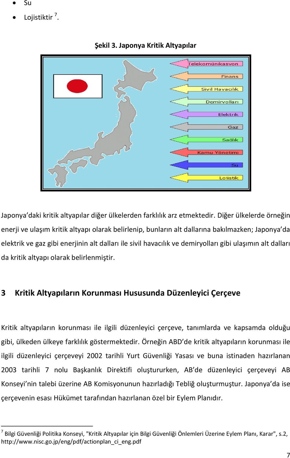 demiryolları gibi ulaşımın alt dalları da kritik altyapı olarak belirlenmiştir.