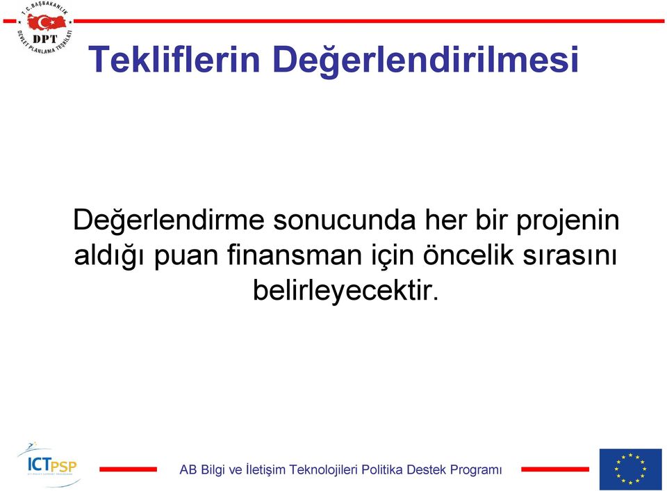 projenin aldığı puan finansman