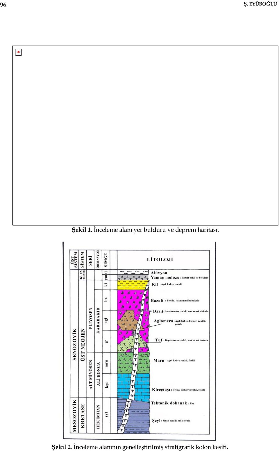 deprem haritası. Şekil 2.