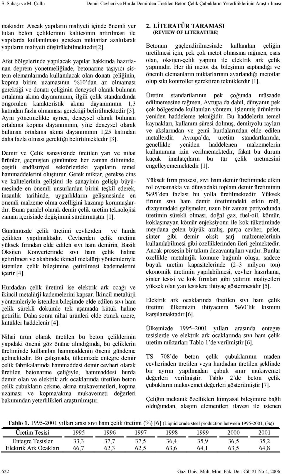 Afet bölgelerinde yapılacak yapılar hakkında hazırlanan deprem yönetmeliğinde, betonarme taşıyıcı sistem elemanlarında kullanılacak olan donatı çeliğinin, kopma birim uzamasının %10 dan az olmaması