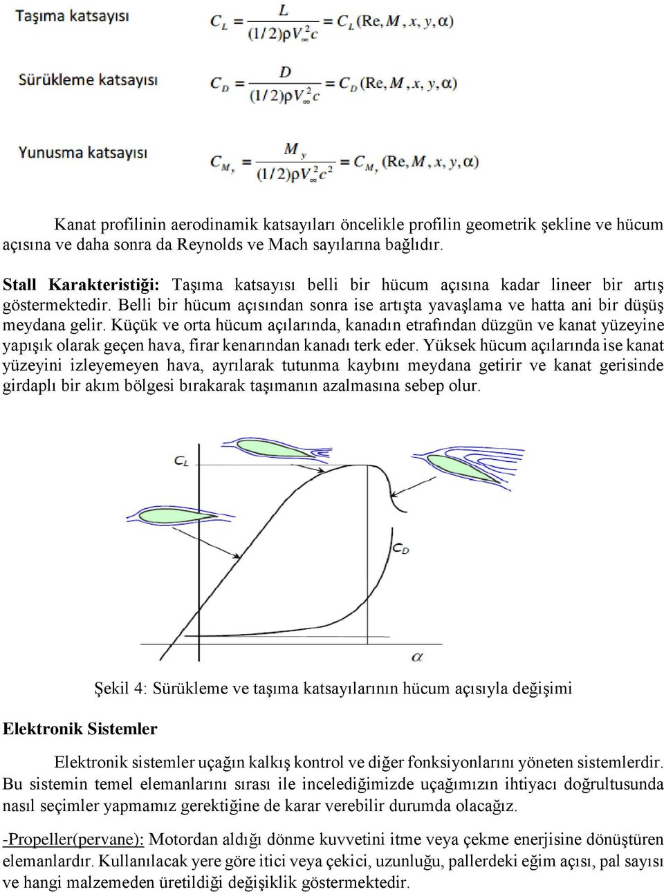 Küçük ve orta hücum açılarında, kanadın etrafından düzgün ve kanat yüzeyine yapışık olarak geçen hava, firar kenarından kanadı terk eder.