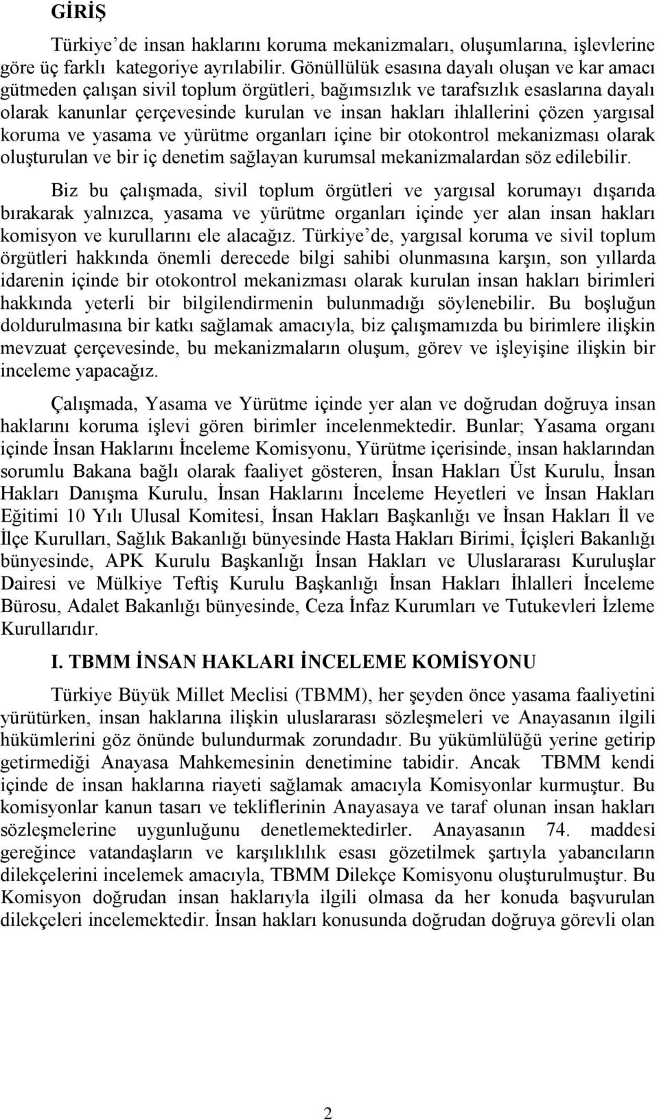 çözen yargısal koruma ve yasama ve yürütme organları içine bir otokontrol mekanizması olarak oluşturulan ve bir iç denetim sağlayan kurumsal mekanizmalardan söz edilebilir.