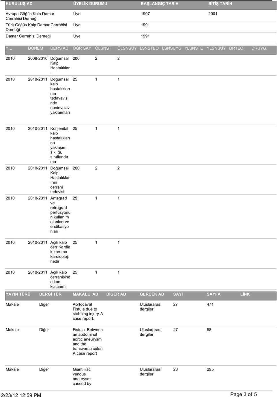 2010 2009-2010 Doğumsal Kalp Hastalklar 2010 2010-2011 Doğumsal kalp hastalklar nn tedavavisi nde noninvaziv yaklamlar 200 2 2 2010 2010-2011 Konjenital kalp hastalklar na yaklaşm, sklğ, snflandr ma