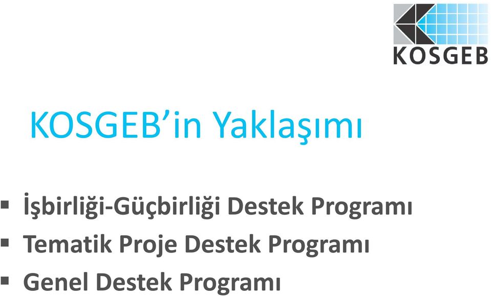 Güçbirliği Destek Programı Tematik