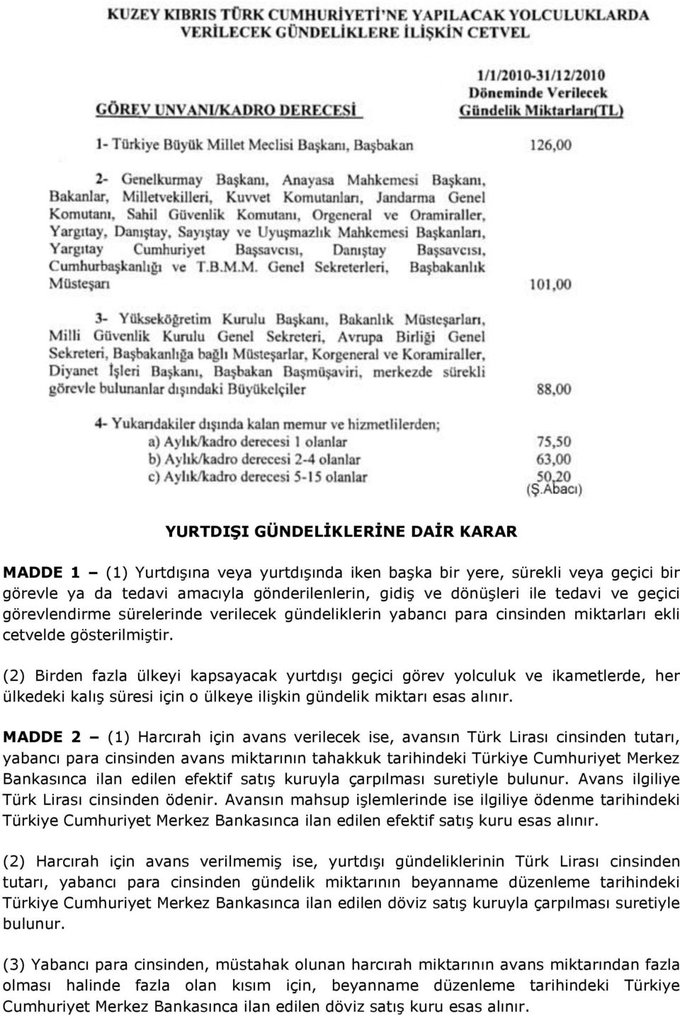 (2) Birden fazla ülkeyi kapsayacak yurtdışı geçici görev yolculuk ve ikametlerde, her ülkedeki kalış süresi için o ülkeye ilişkin gündelik miktarı esas alınır.