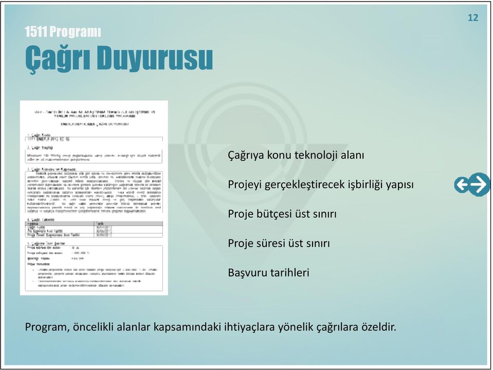 Proje süresi üst sınırı Başvuru tarihleri Program,