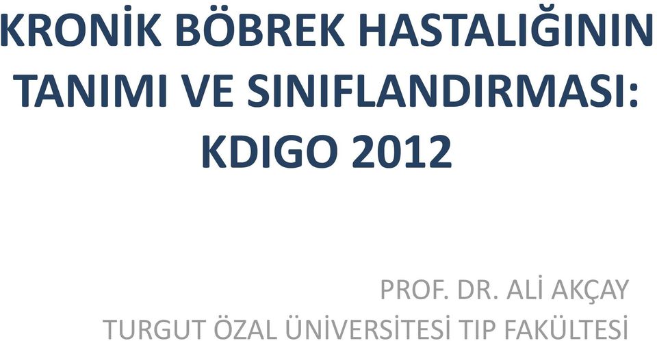 KDIGO 2012 PROF. DR.