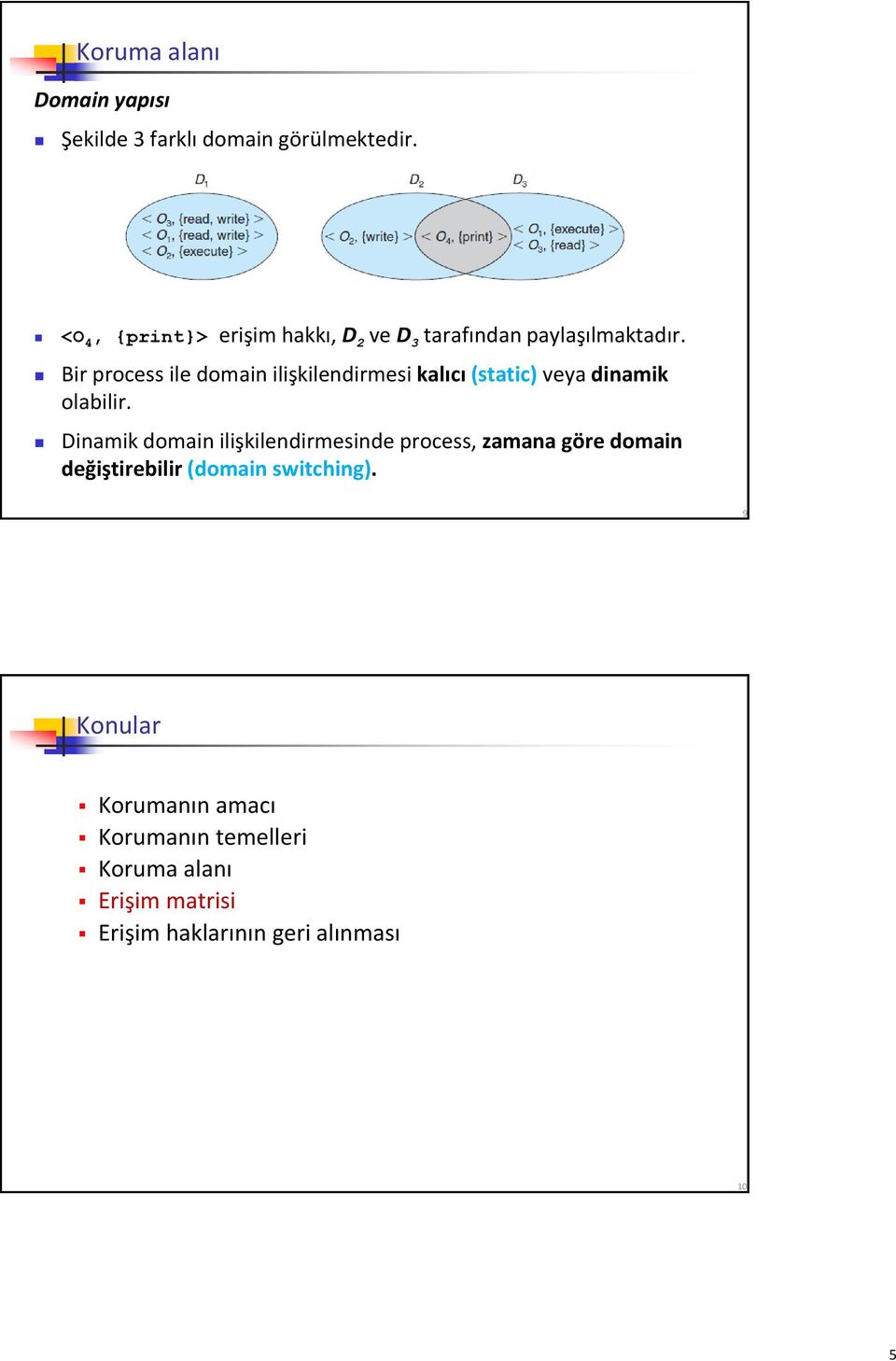 Bir process ile domain ilişkilendirmesi kalıcı (static) veya dinamik olabilir.