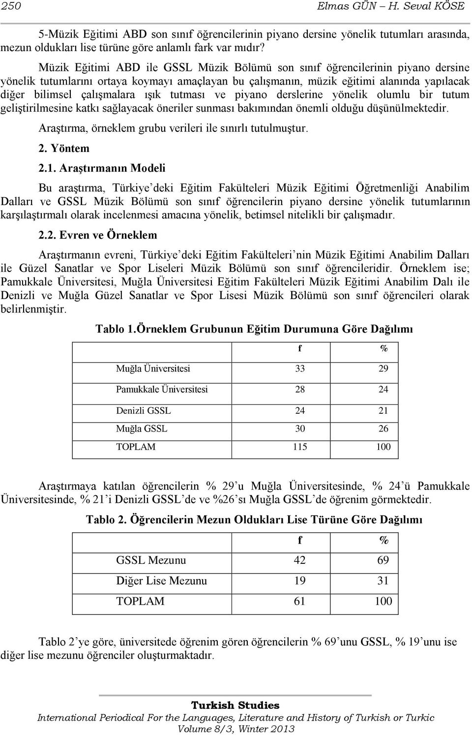 ışık tutması ve piyano derslerine yönelik olumlu bir tutum geliştirilmesine katkı sağlayacak öneriler sunması bakımından önemli olduğu düşünülmektedir.