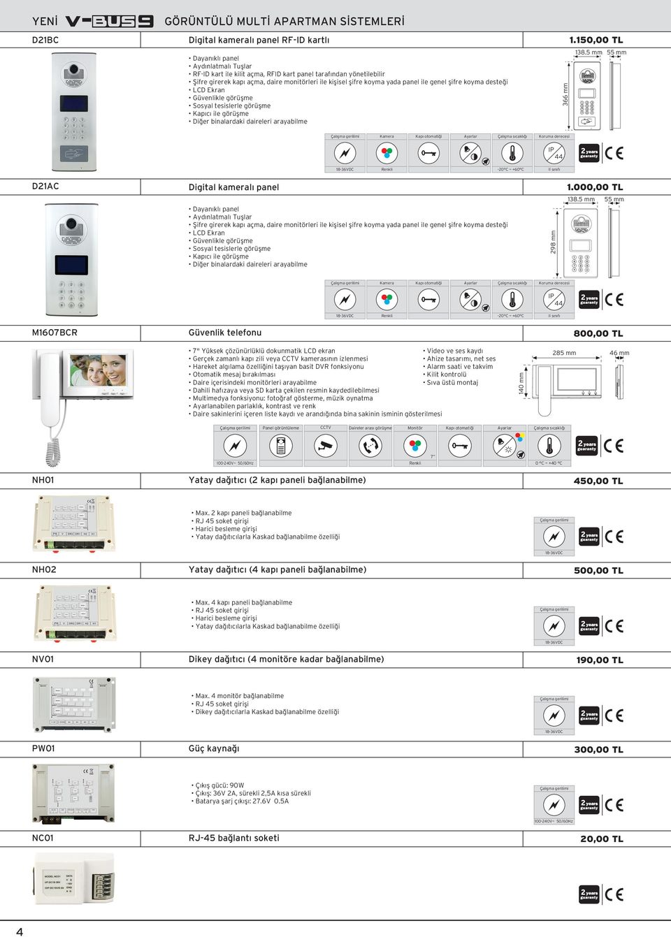 arayabilme 366 mm 1.150,00 TL 138.5 mm 55 mm Kamera Kap otomati i Ayarlar 44 1836VDC Renkli 0 C ~ +60 C D1AC Digital kameralı panel 1.