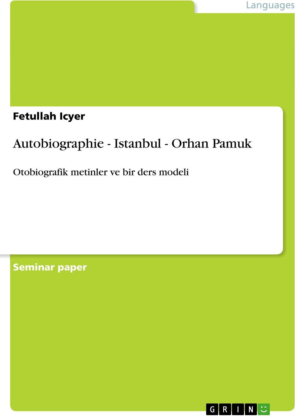 Orhan Pamuk Otobiografik