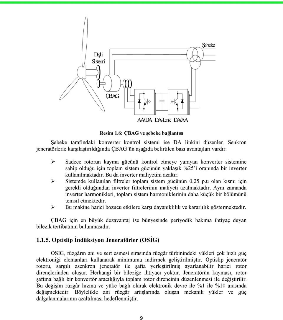 gücünün yaklaģık %25 i oranında bir inverter kullanılmaktadır. Bu da inverter maliyetini azaltır. Sistemde kullanılan filtreler toplam sistem gücünün 0,25 p.