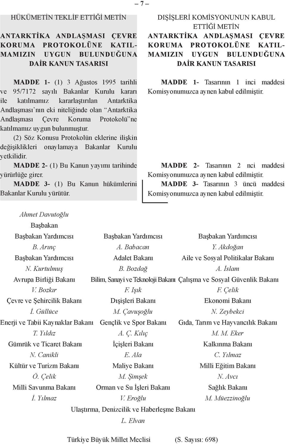 (2) Söz Konusu Protokolün eklerine ilişkin değişiklikleri onaylamaya Bakanlar Kurulu yetkilidir. MADDE 2- (1) Bu Kanun yayımı tarihinde yürürlüğe girer.