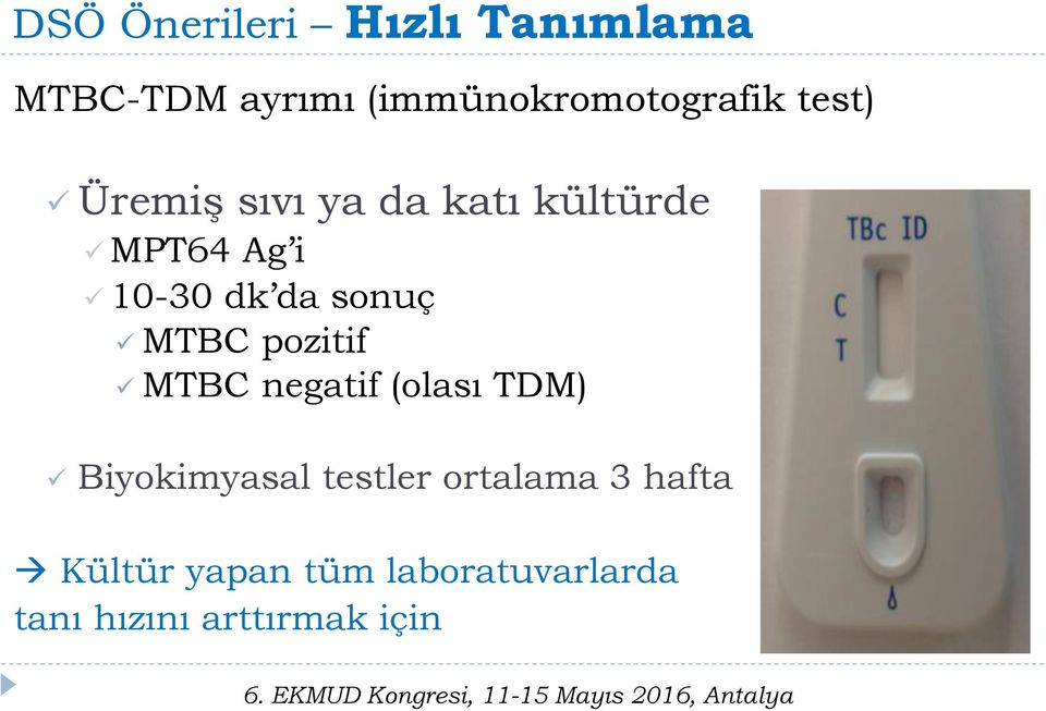 MTBC pozitif MTBC negatif (olası TDM) Biyokimyasal testler ortalama
