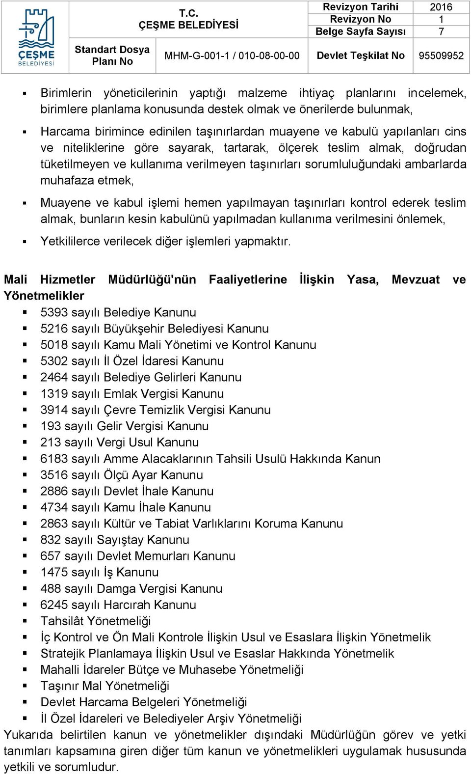 işlemi hemen yapılmayan taşınırları kontrol ederek teslim almak, bunların kesin kabulünü yapılmadan kullanıma verilmesini önlemek, Yetkililerce verilecek diğer işlemleri yapmaktır.