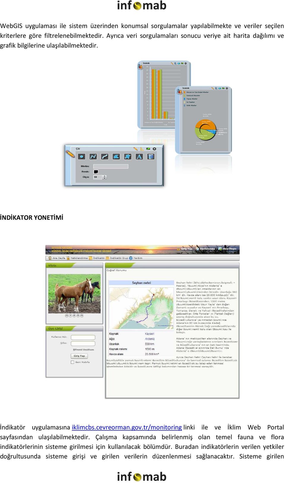 cevreorman.gov.tr/monitoring linki ile ve İklim Web Portal sayfasından ulaşılabilmektedir.