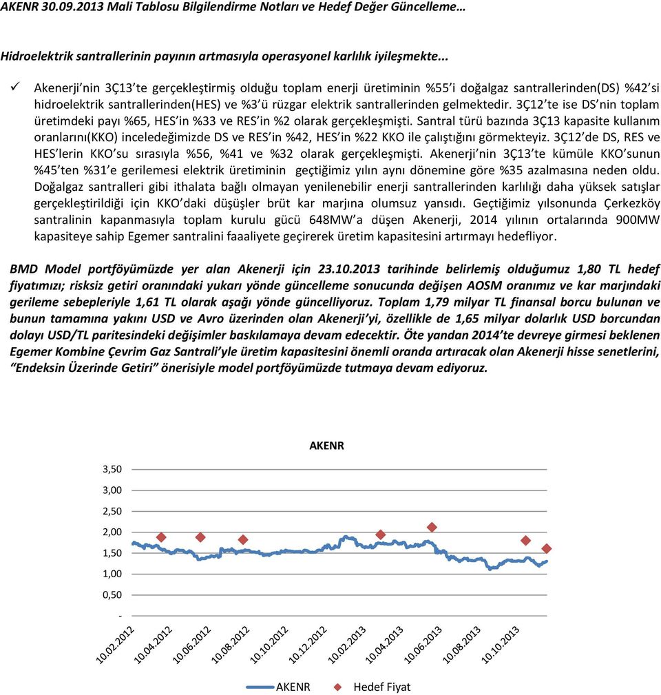 3Ç12 te ise DS nin toplam üretimdeki payı %65, HES in %33 ve RES in %2 olarak gerçekleşmişti.