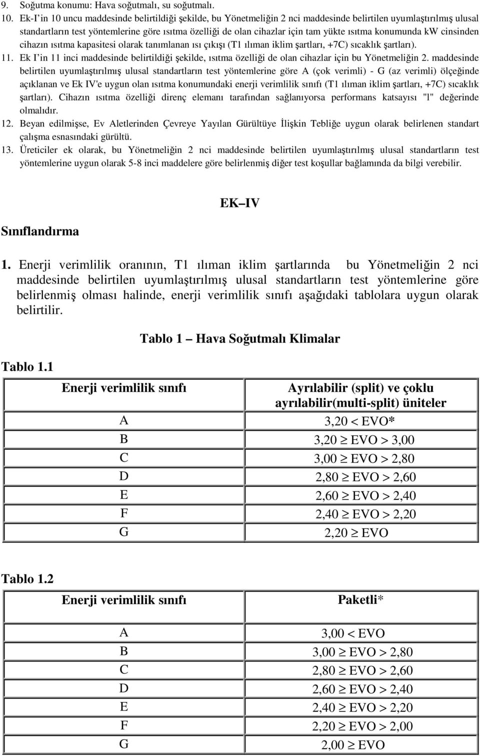 yükte ısıtma konumunda kw cinsinden cihazın ısıtma kapasitesi olarak tanımlanan ısı çıkışı (T1 ılıman iklim şartları, +7C) sıcaklık şartları). 11.