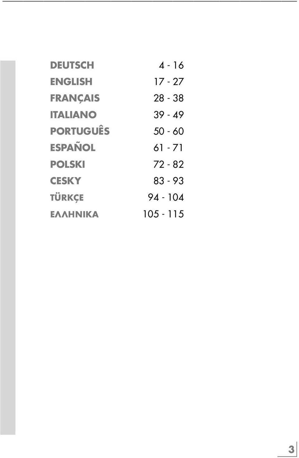 50-60 ESPAÑOL 61-71 POLSKI 72-82