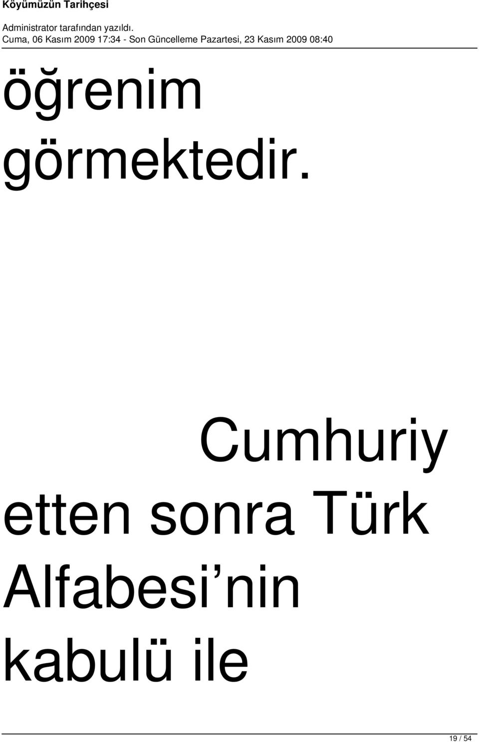 sonra Türk Alfabesi
