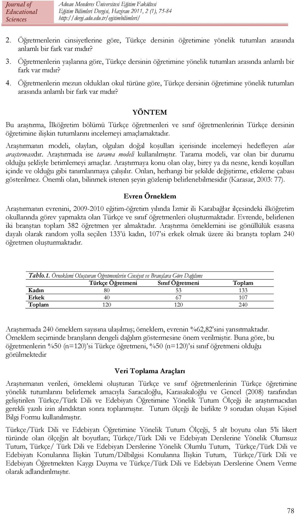 Öğretmenlerin mezun oldukları okul türüne göre, Türkçe dersinin öğretimine yönelik tutumları arasında anlamlı bir fark var mıdır?