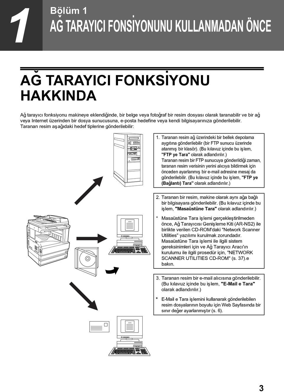 Taranan resim að üzerindeki bir bellek depolama aygýtýna gönderilebilir (bir FTP sunucu üzerinde atanmýþ bir klasör). (Bu kýlavuz içinde bu iþlem, "FTP ye Tara" olarak adlandýrýlýr.