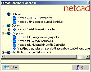NETCAD İnternet Habercisi Bu haberci ile teknik destek konusunda internet sitemize