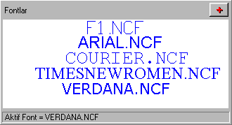 Program Windows içinde kullanõlan fontlarõ da Genel menüsü altõnda Font Çevir işlemi yardõmõ ile NETCAD'in kullanabileceği yapõya dönüştürür.