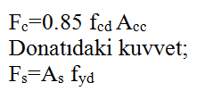 Tablalı kesitlerde, eşdeğer basınç gerilmesi derinliği çoğu kez tabla derinliğinden küçüktür, k 1 c < h f.