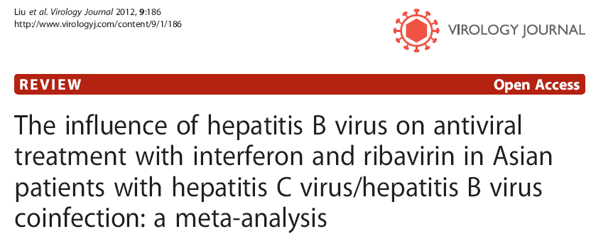 IFN / RBV tedavisi Beş çalışma / 705 hasta ALT normalizasyonu HBV/HCV koinfeksiyonunda HCV monoinfeksiyonuna göre daha düşük KVY, relaps; iki grup