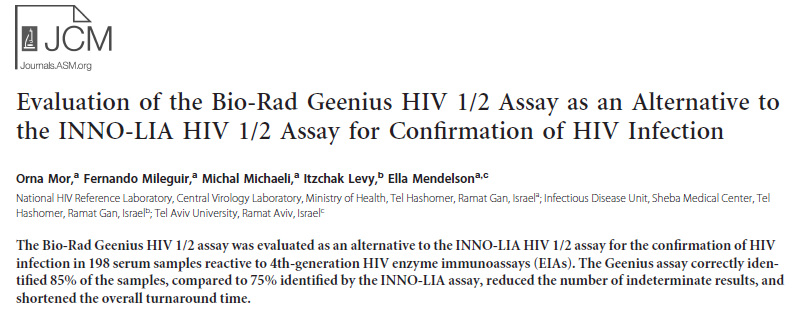 198 EIA (+) örnek LIA ve Geenius ile test edilmiş Geenius: %85, LIA: %75