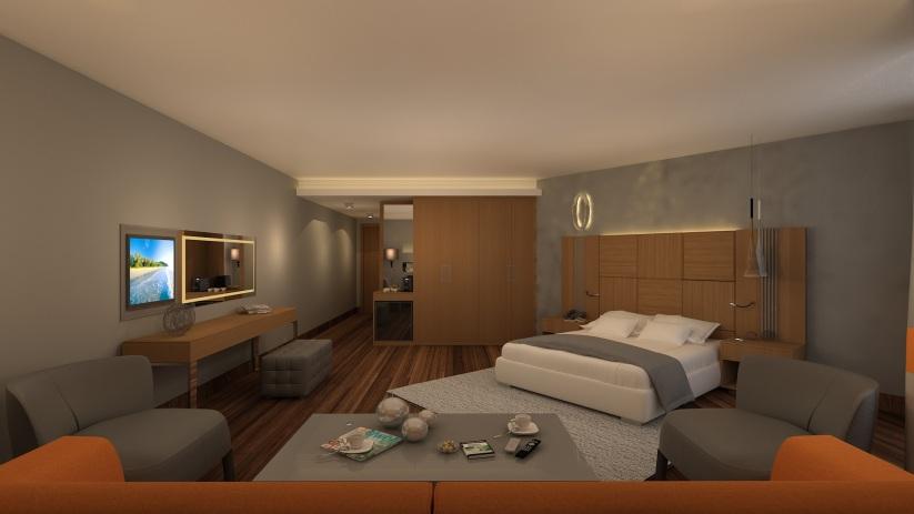 Deluxe Odalar (10 Oda) Tümü pastel tonlar ile özenle tasarlanmış Deluxe Odalarımız 33 m2 den oluşmaktadır ve tüm odalarda şehir manzaralı ve balkonludur.