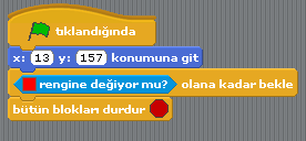 2.AŞAMA KODLAMA AŞAMASI Topun kırmızı kısma