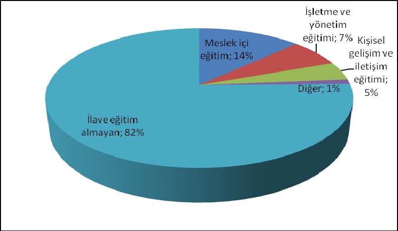 İlave Eğitimler Katılımcıların mezun oldukları okullar haricinde aldıkları ilave eğitimler Şekil 6 da görülmektedir.