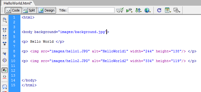 3. Bölüm: Temel HTML Etiketleri Web Sayfası için Arkaplan Resmi (1) Öncelikle background.jpg dosyasını images klasörünüzün içerisini atınız. Web sayfanıza background.